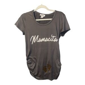 Ruby & Lace Maternity Gray Mamacita Tee, Medium